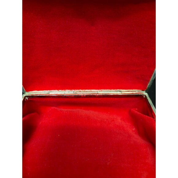 Vintage Jewelry Box Romantic Embossed courting Floral Detail Ornate Trinket Box - Picture 5 of 14